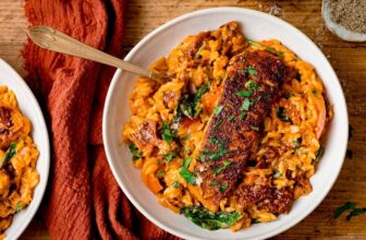 Tuscan Salmon with Orzo – Nicky’s Kitchen Sanctuary